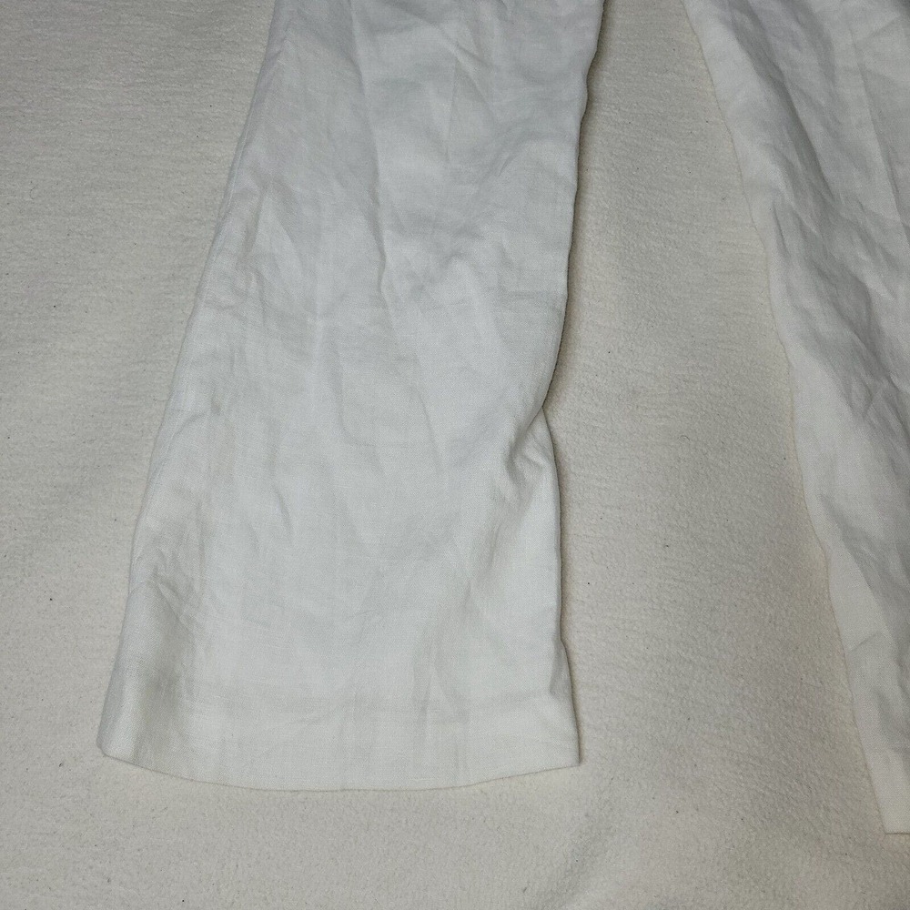 Madison Pants Womens Sz 12 - 36W x 30L White Boating Linen Beach Summer Cottage - Picture 13 of 16
